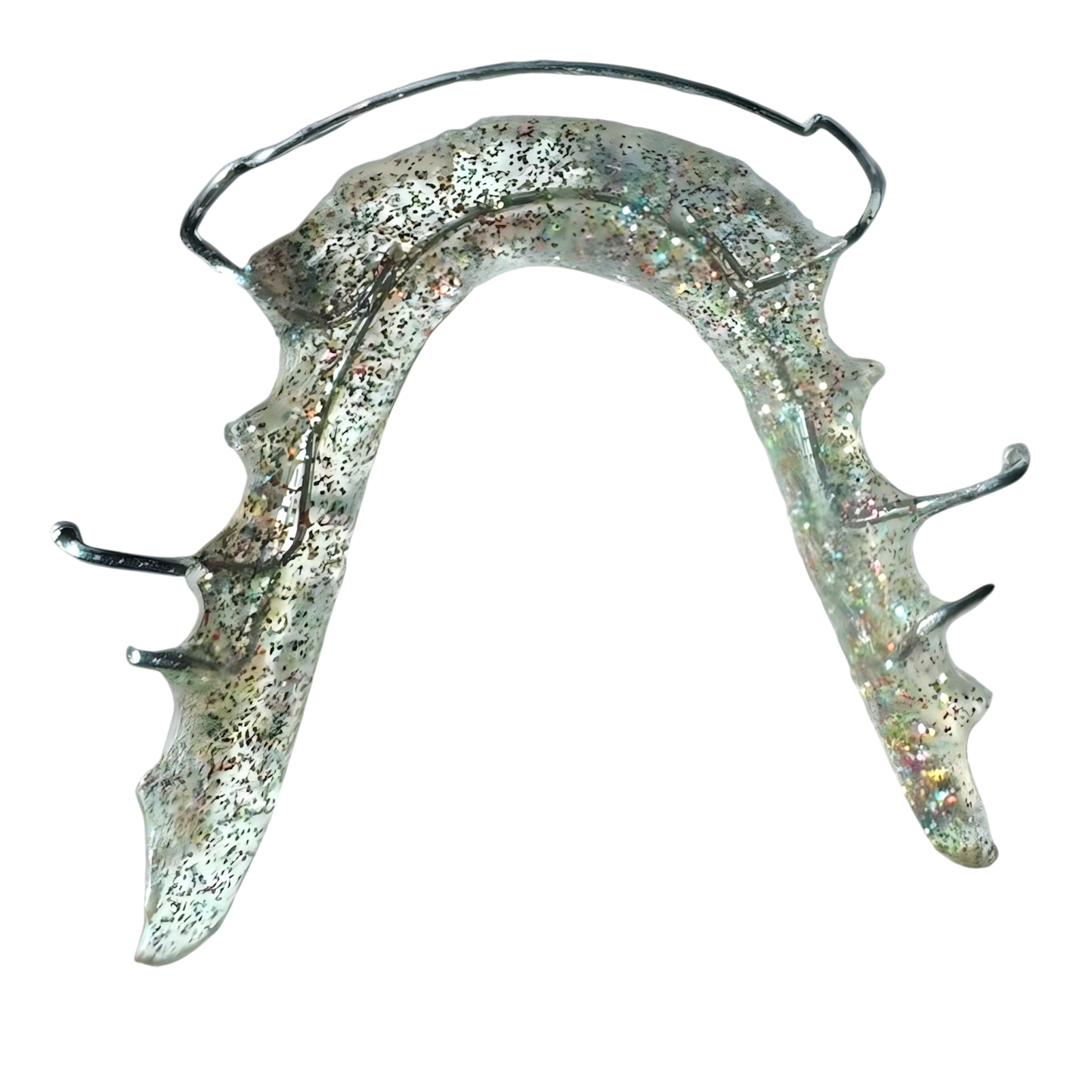 Lower retainer with multi glitter 