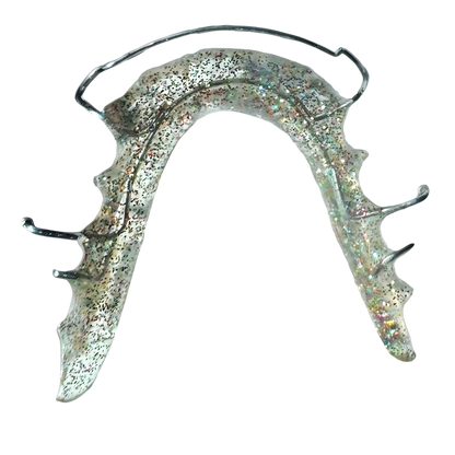 Lower retainer with multi glitter 